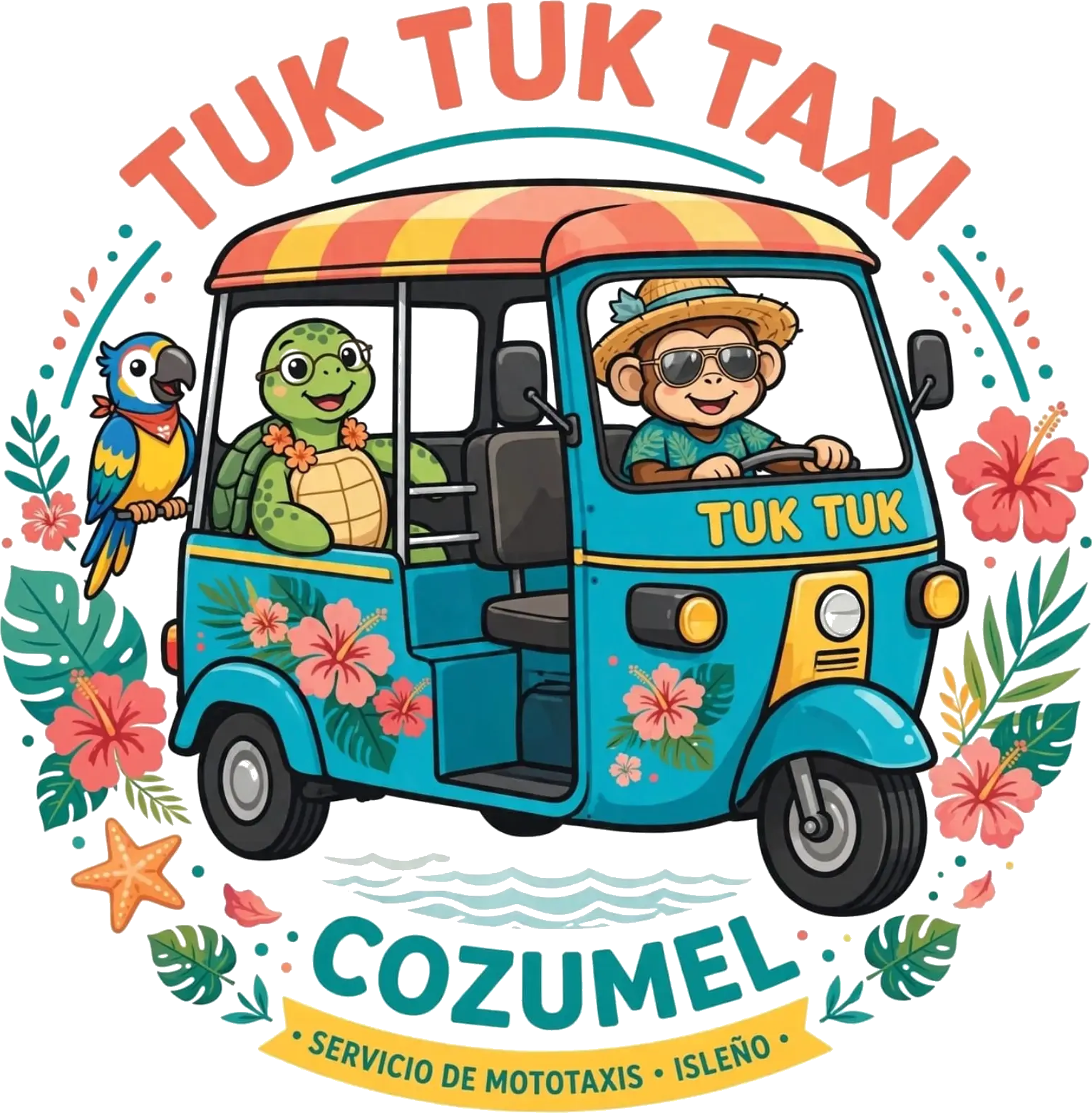 Tuk Tuk Taxi Cozumel logo